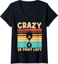 Womens Cool 3D Print Design Women Mom 3D Printer Lover Printing V