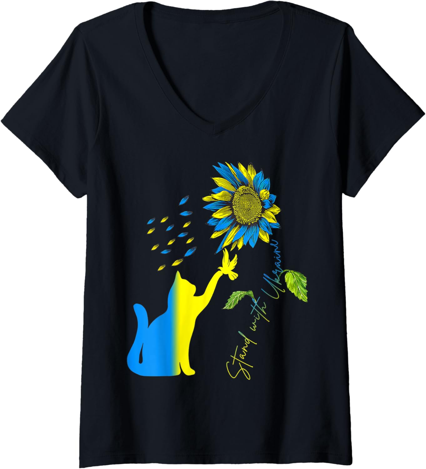 Womens Peace In Ukraine Dove Cat Stand With Ukraine Zelensky Eu V