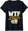 Womens Wtf Wheres Filament 3D Printing Printer V Neck