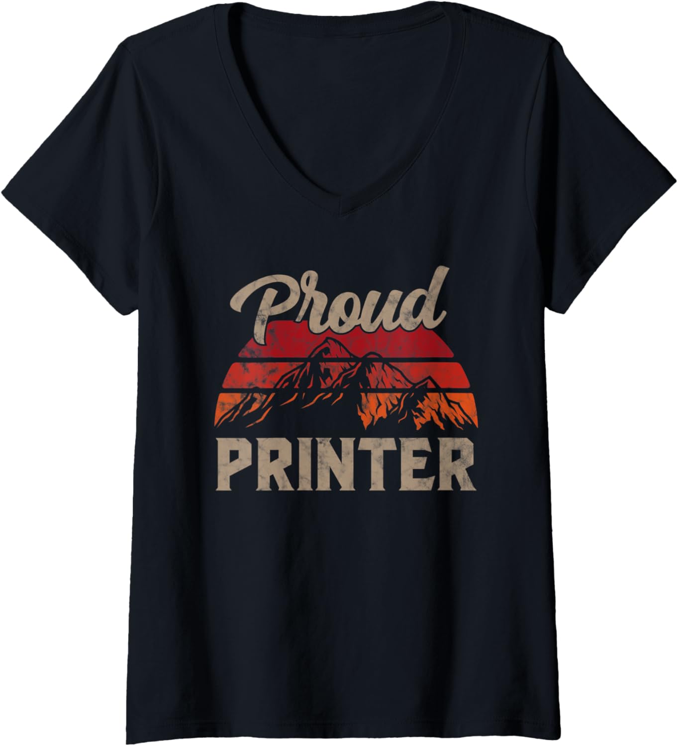 Womens Funny Printer Superhero Vintage Men Dad V Neck