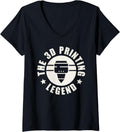 Womens 3D Printing Legend 3D Printing Printer V Neck