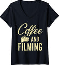 Womens Videographer Videography Filmmaker V-Neck