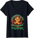 Womens Screen Printer Job Gingerbread Funny Xmas V Neck