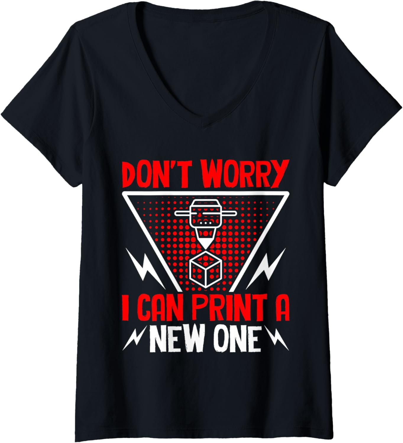 Funny 3D Printer Design Men Women 3D Printing Printer V Neck