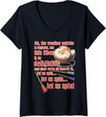 Womens Let us Spin Hand Spinning Yarn Lover V-Neck