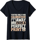 Womens One Calibration Away From Perfect Print 3D Printing Funny V Neck