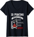 Womens 3D Printing Difficulty Level Expert 3D Printer Lovers V Neck