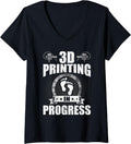 Womens 3D Printing In Progress 3D Printer Lovers V Neck