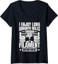Womens I Enjoy Long Romantic Walks Filament Department 3D Printing V Neck