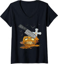 Womens Printer Technician Funny Halloween Party V Neck