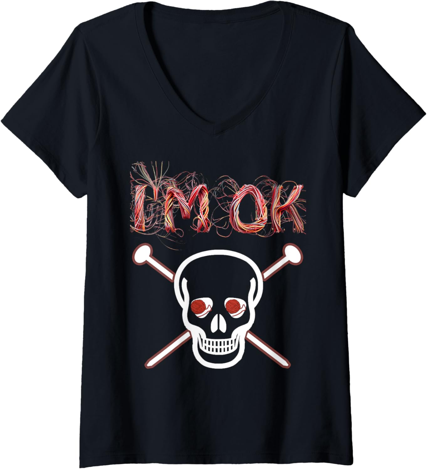 I'm Ok Crochet - Funny Crocheting and Perfect Yarn Lover V-Neck