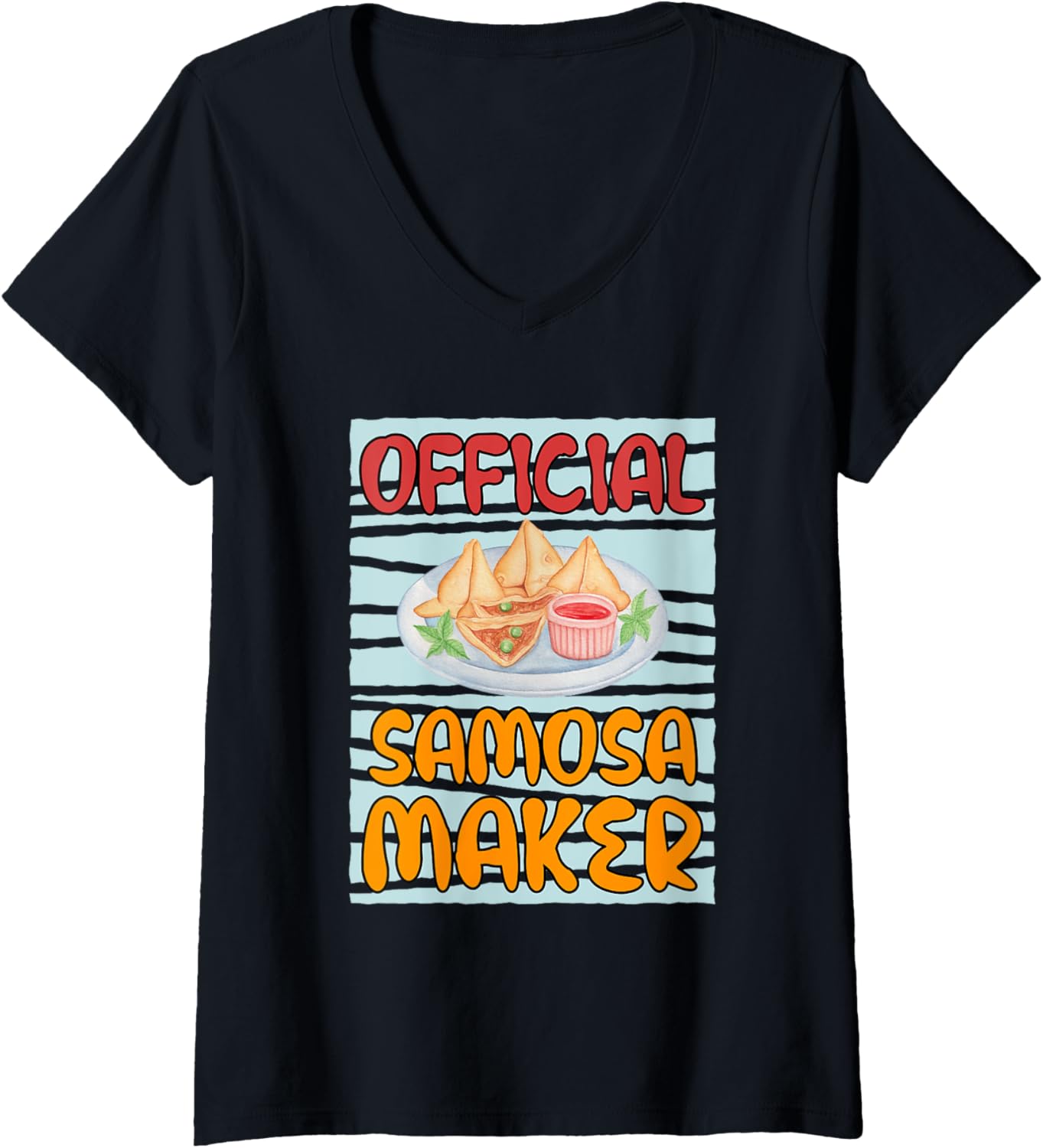 Officially Samosa Maker Cooking Chef V-Neck