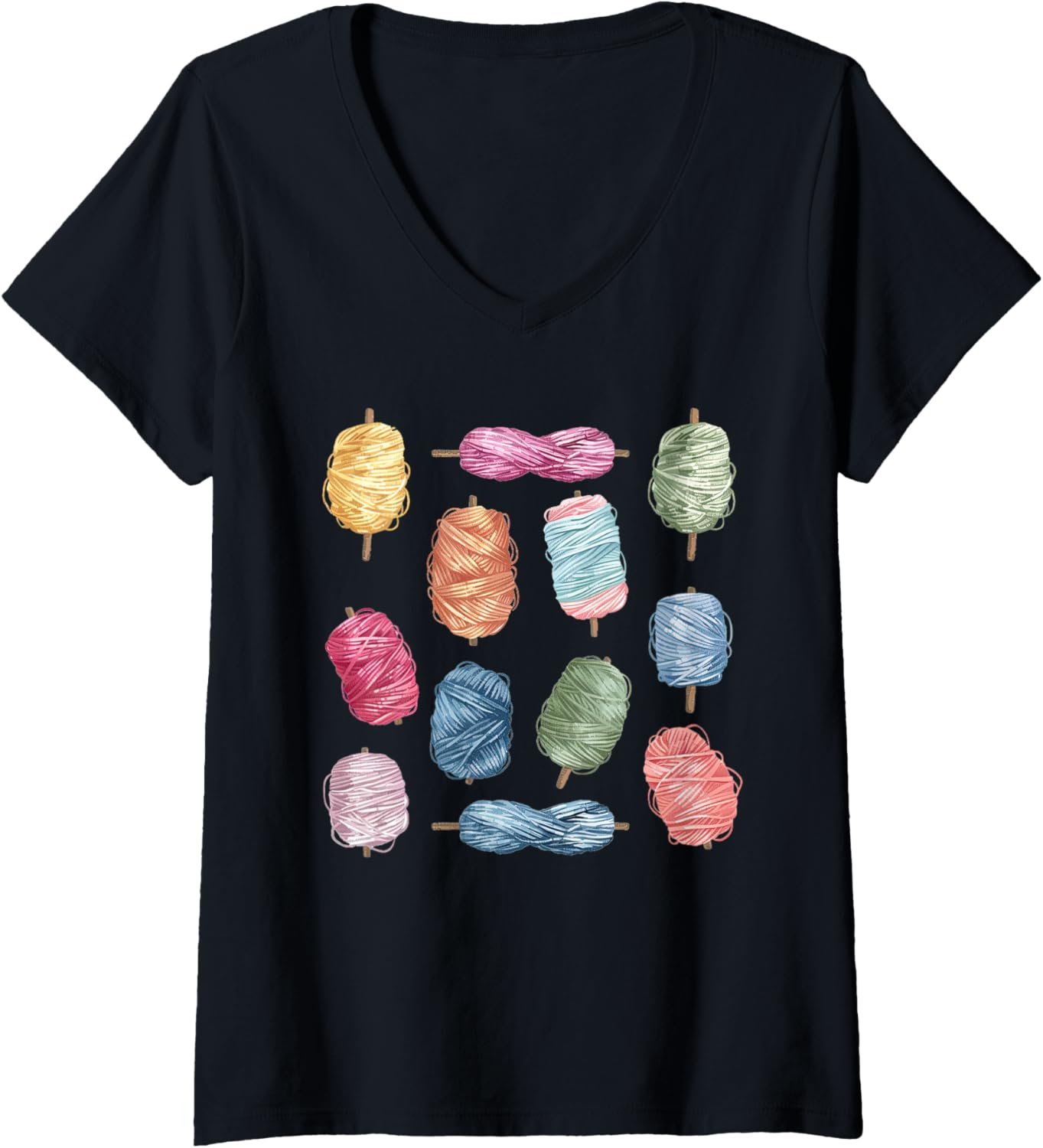 Womens Crochet Yarns Knitting Hobby Craft Therapy V-Neck
