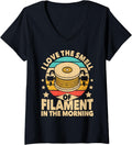 Womens Smell Of Filament In Morning 3D Printer Funny Printing V Neck