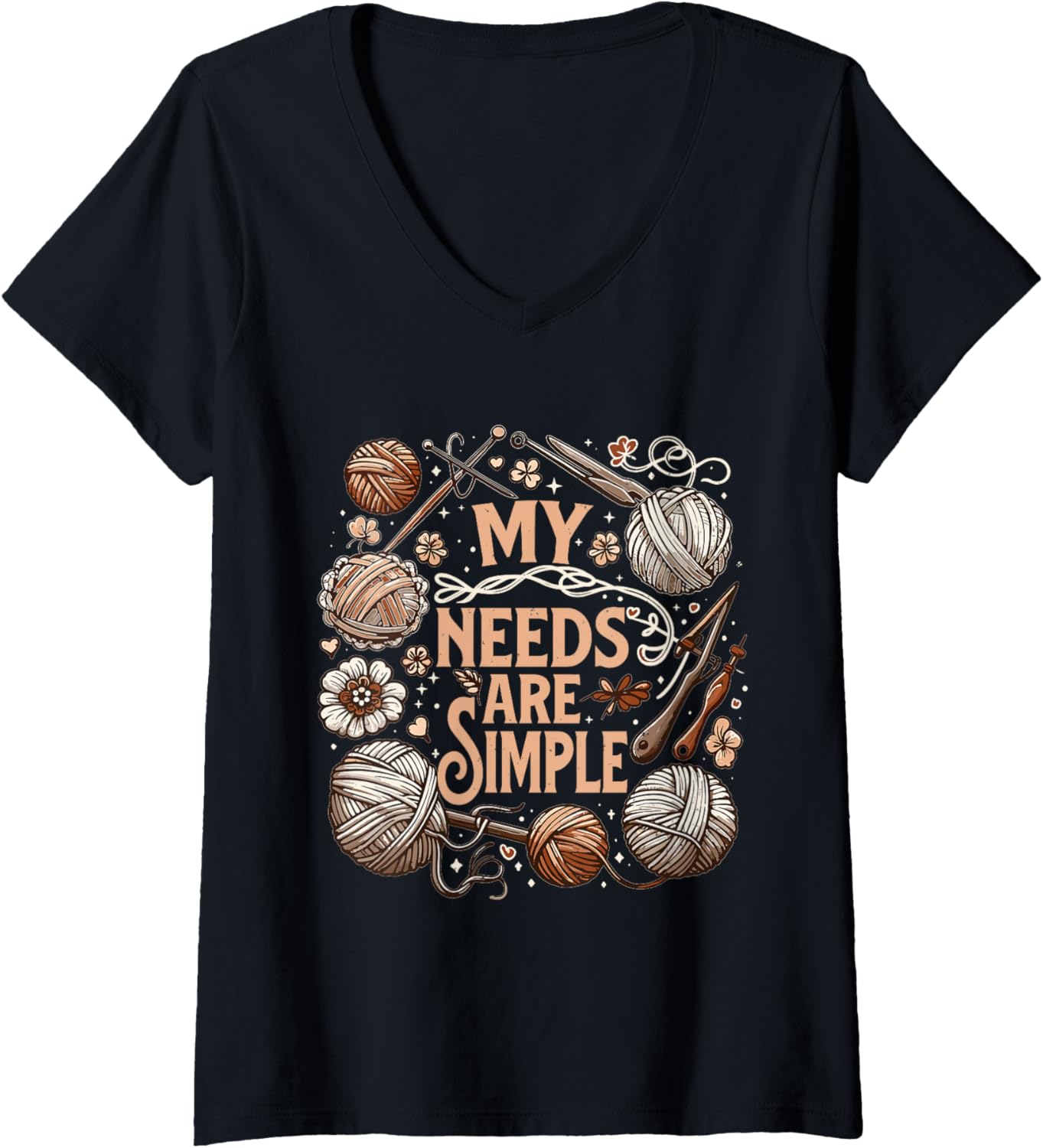 Womens Crocheting | Yarn | Crochet Lover V-Neck
