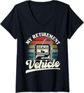 Womens My Retirement Vehicle 3D Printing Retro V Neck