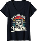 Womens My Retirement Vehicle 3D Printing Retro V Neck