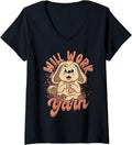 Womens Knitting Yarn Knitter Will work for yarn V-Neck