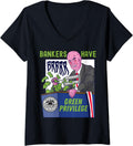 Womens Bankers Have Green Privilege Federal Reserve Money Printing V Neck