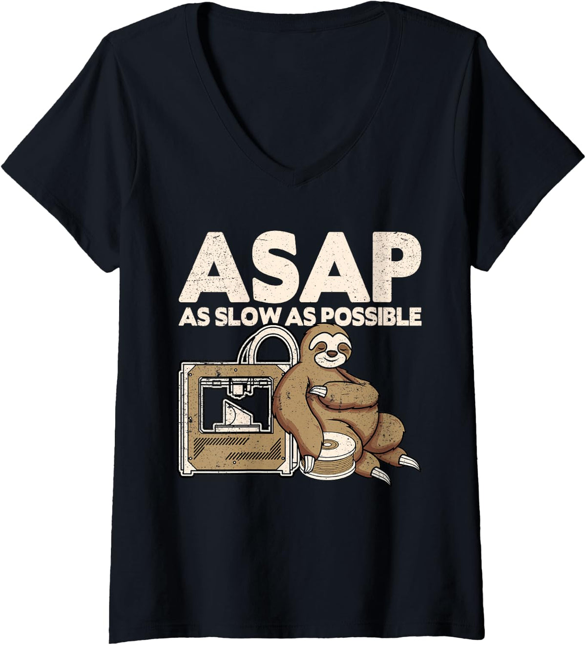 Womens 3D Printer Asap As Slow As Possible 3D Printing Sloth V