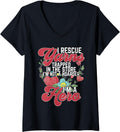 Womens Its Not Hoarding I Rescue Yarns Trapped In The Store Quilter V-Neck