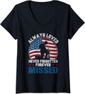 Womens Memorial Day Usa Flag Soldier Tribute Remember And Honor V Neck