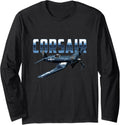 Usa Military Warbird Airplane Corsair Classic Airplane Long Sleeve