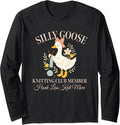 Silly Goose Knitting Club Member Yarn and Knit Lover Long Sleeve
