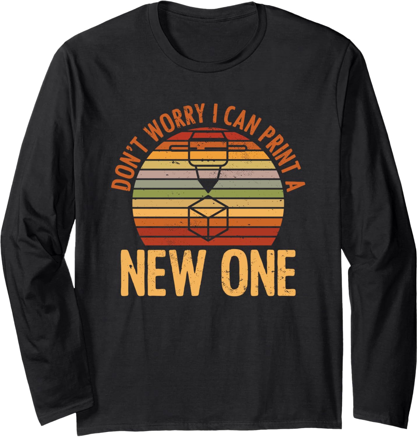 3D Printing Printer Geek Journalist Typographer Long Sleeve
