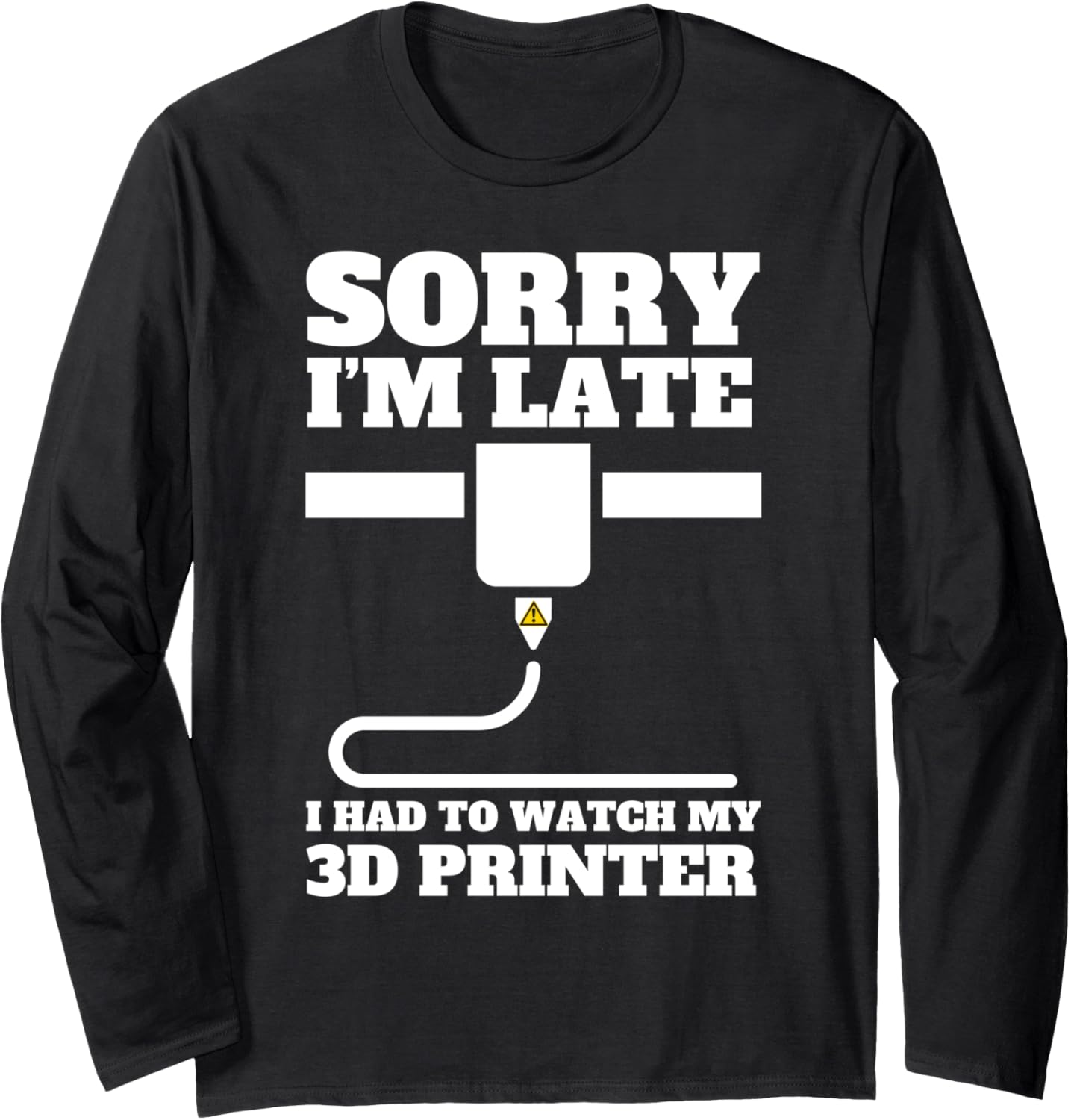 3D Printer Design Men Women 3D Printing Printer Long Sleeve