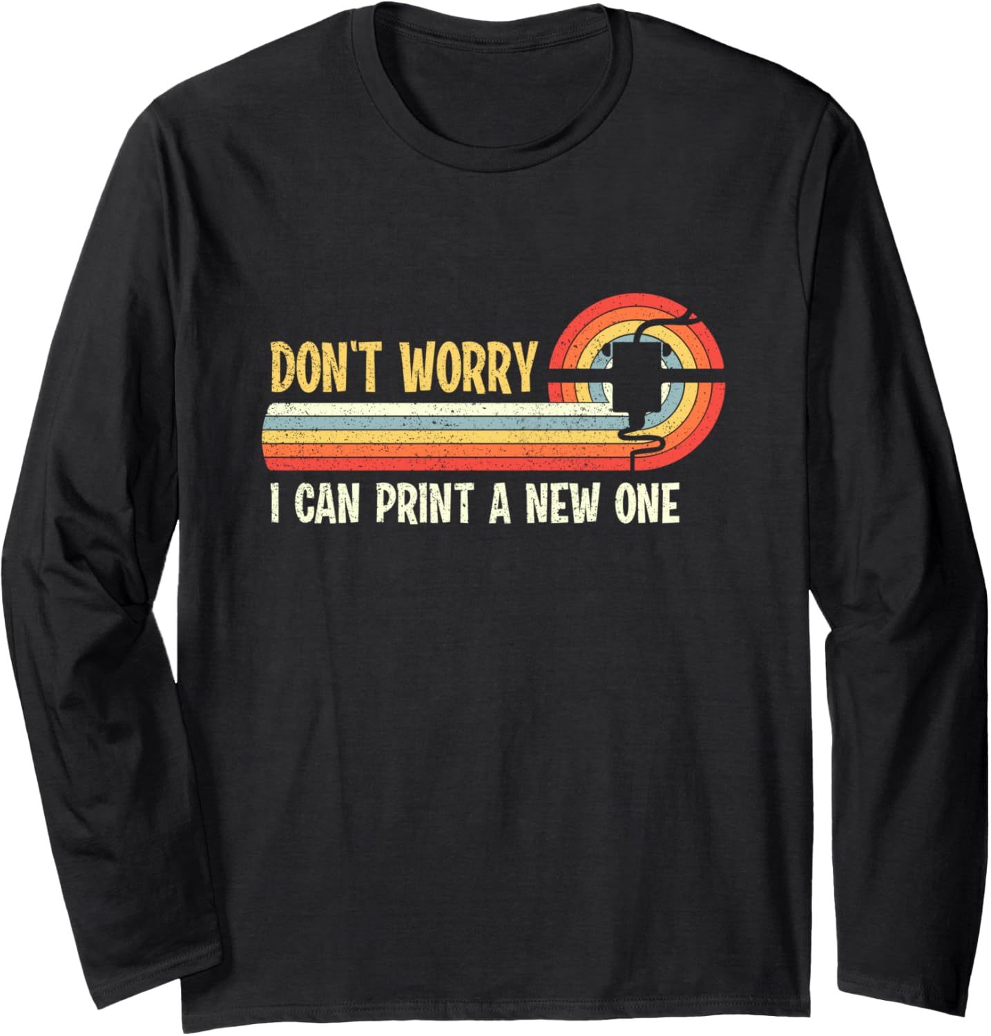 3D Printer Tee Idea Geeks 3D Printing Long Sleeve