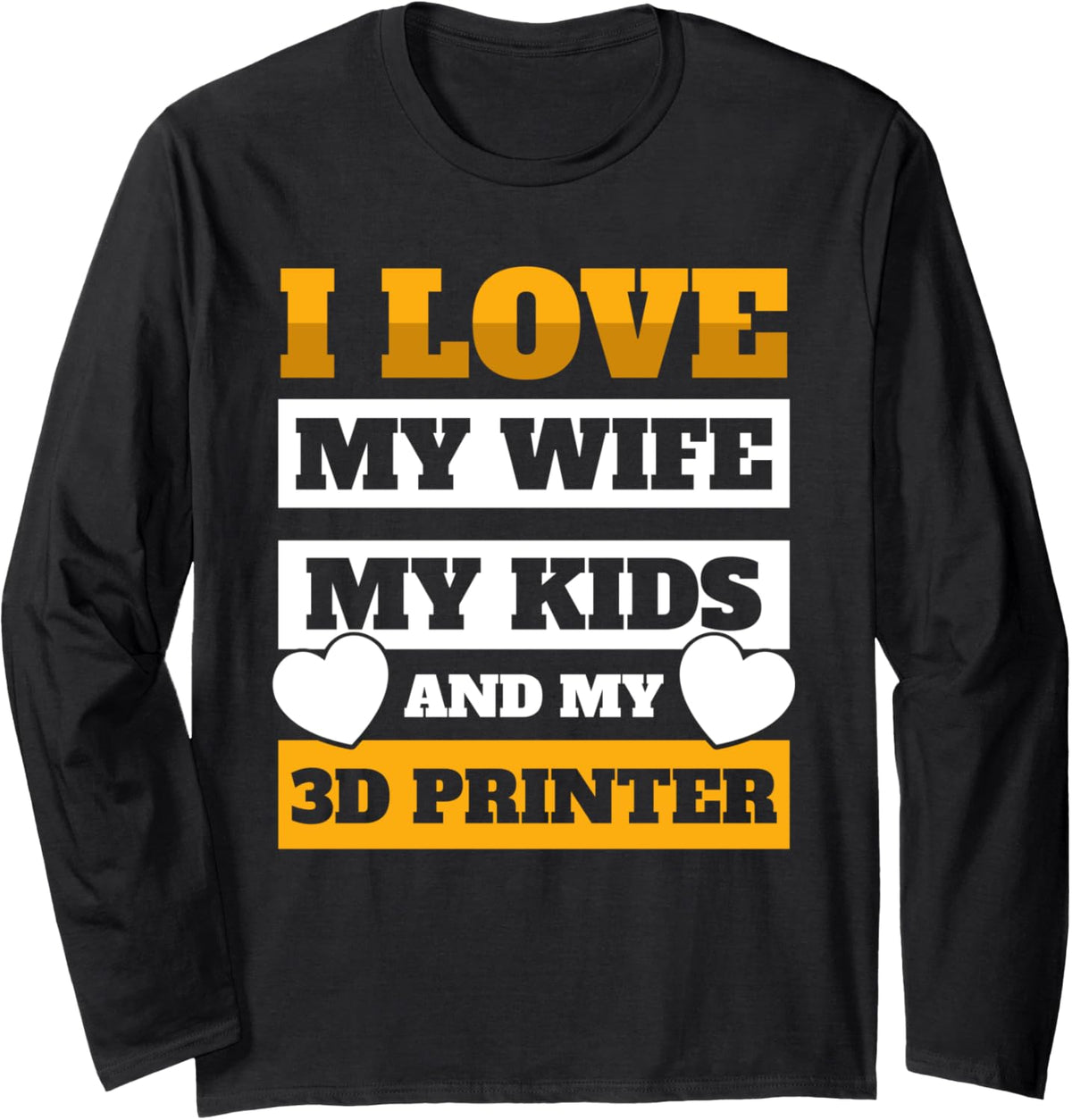 3D Printing Machine Filament 3D Printer Tech 3D Scan Long Sleeve