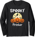 Spooky Printer Funny Halloween Long Sleeve