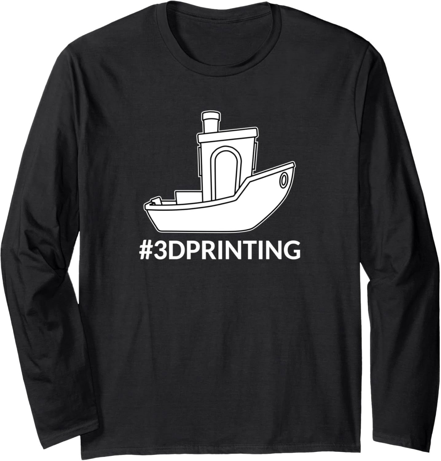 Benchy Model Hashtag 3D Printing Enthusiast Long Sleeve
