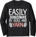Crocheter Dog Lover Pet Owner Knitter Animal Yarn Knitting Long Sleeve
