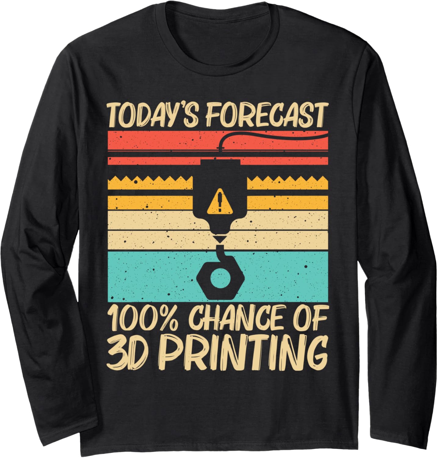 Cool 3D Print Design Men Women 3D Printer Lover Printing Long Sleeve