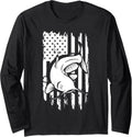 Catfishing American Flag Catfish Angler Fisherman Long Sleeve