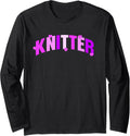 Knitter Love Passion Yarn Crafting Hearts Long Sleeve
