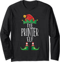 Printer Elf Family Matching Christmas Pajamas Long Sleeve