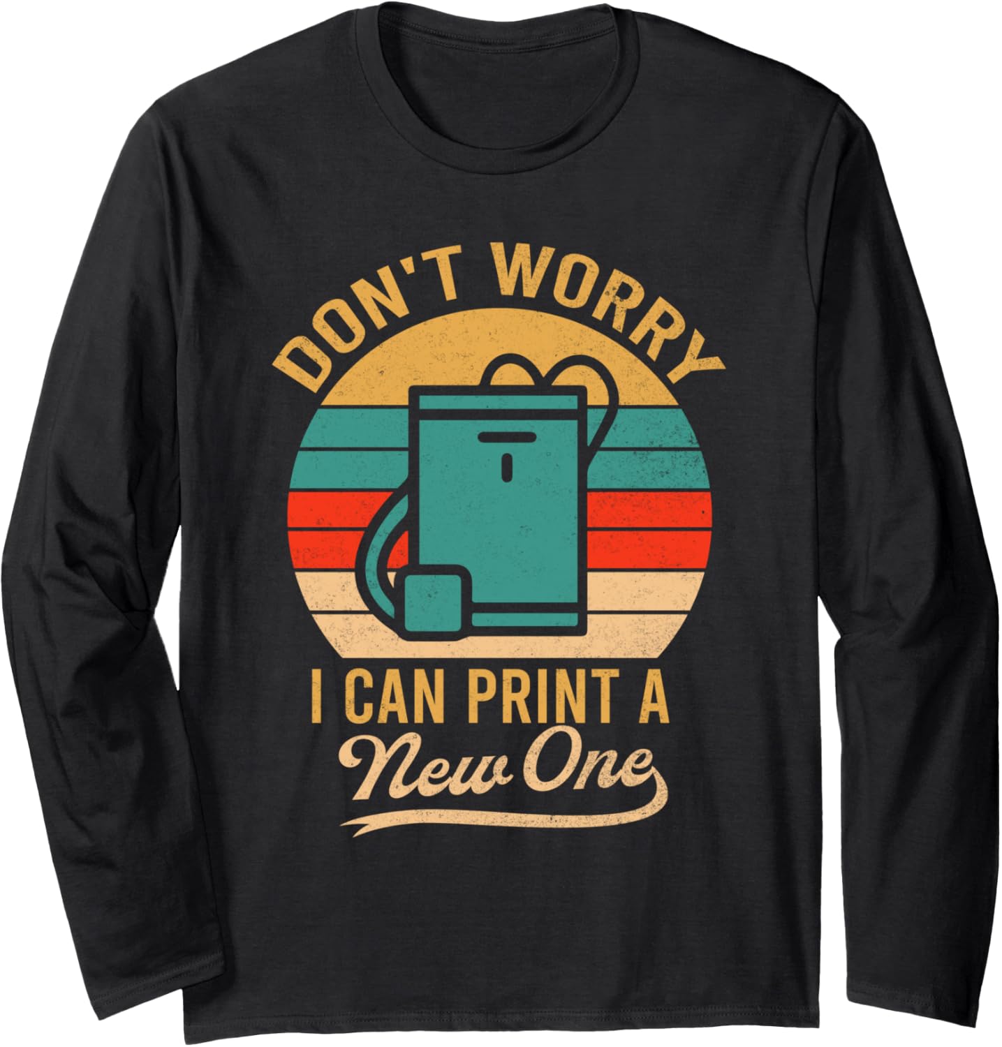 Vintage Retro 3D Printer Shirt Idea Geeks Long Sleeve