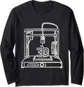 Retro Print 3D Printing Funny 3D Printer Enthusiasts Long Sleeve