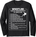 Twelve Commandments Of Wrestling Usa Wrestler Long Sleeve