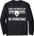 Cool 3D Printing Men Women 3D Printer Lovers Print Geeks Long Sleeve