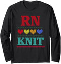 Nurses Hobby Knitting Crafts, Stitch & Yarn RN Love to Knit Long Sleeve
