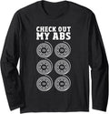 3D Printer Enthusiast Funny 3D Printing Check Out My Abs Long Sleeve