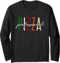 Retro Italian Food Lover Pizza Maker Pizza Professional Long Sleeve