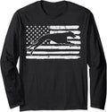 Vintage 4Th Of July Usa Flag Greyhound Dog Long Sleeve