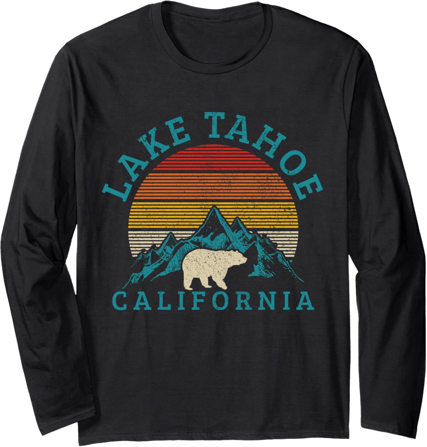 Lake Tahoe California Usa Vintage Souvenir Long Sleeve