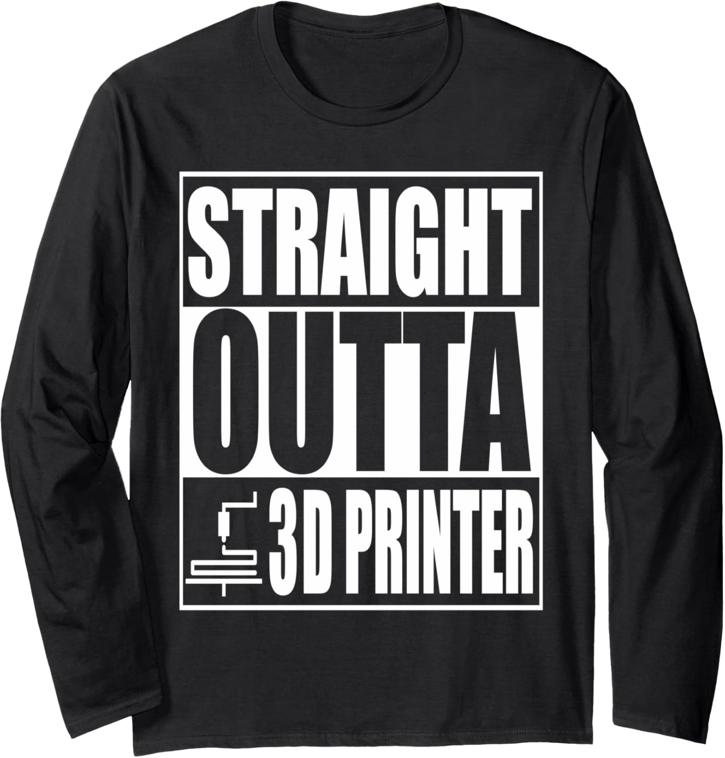 3D Printer Printing Pen Symbol Funny Geek Long Sleeve