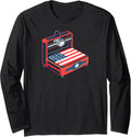 American Flag Printer Design Patriotic 3D Printing Long Sleeve